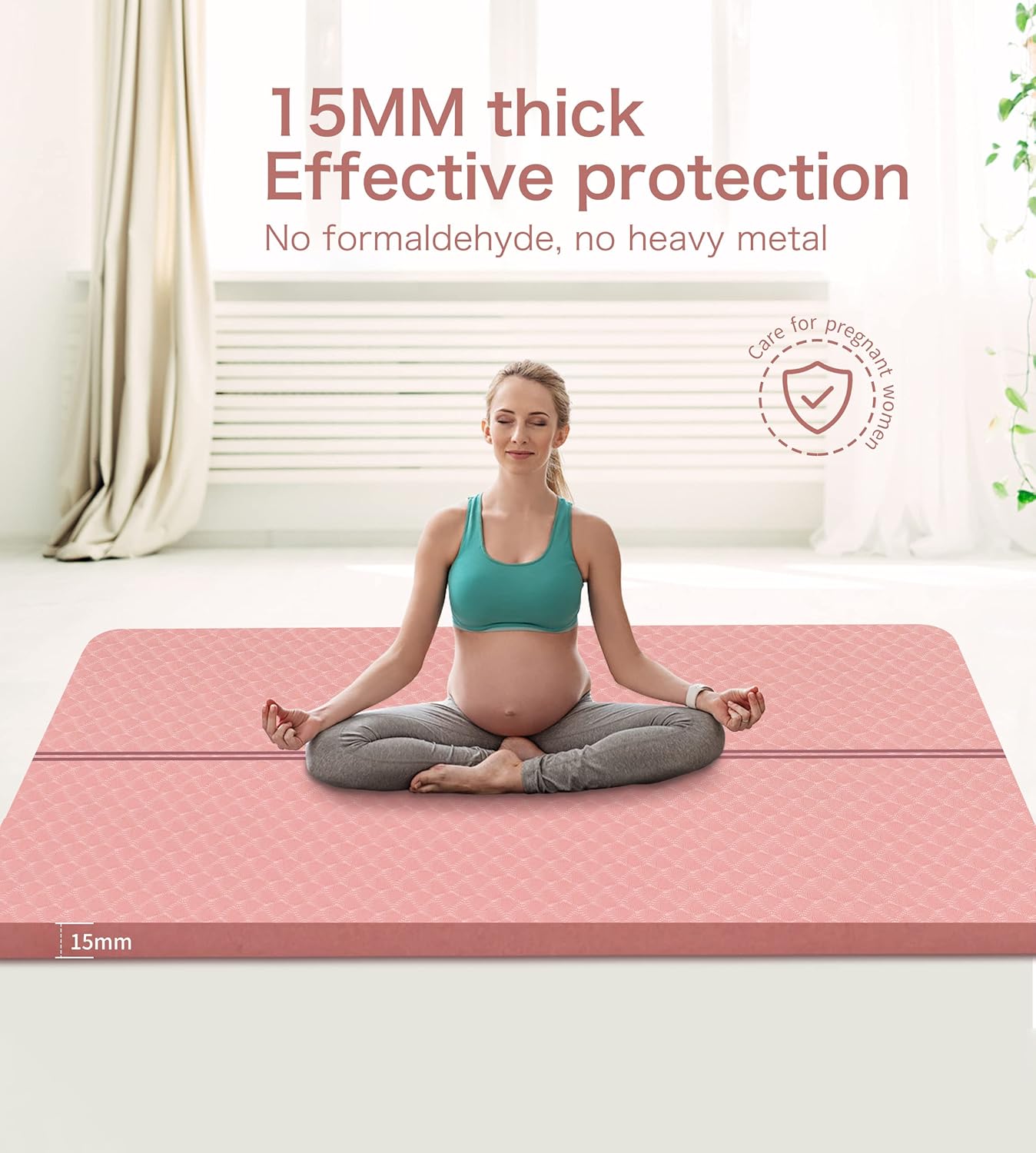 nuveti Large Exercise Mat - 15mm/20mm/30mm Thick Yoga Mat | Workout Mat for Fitness, Yoga, Pilates, Stretching & Floor Exercises for Women & Men with Free Carrying Bag