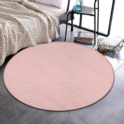 Machine Washable Modern Round Area Rug, Room Sofa Yoga Soft Round Carpet, Home Decor Non Slip Kitchen Office Circle Rug Grey, 24inch