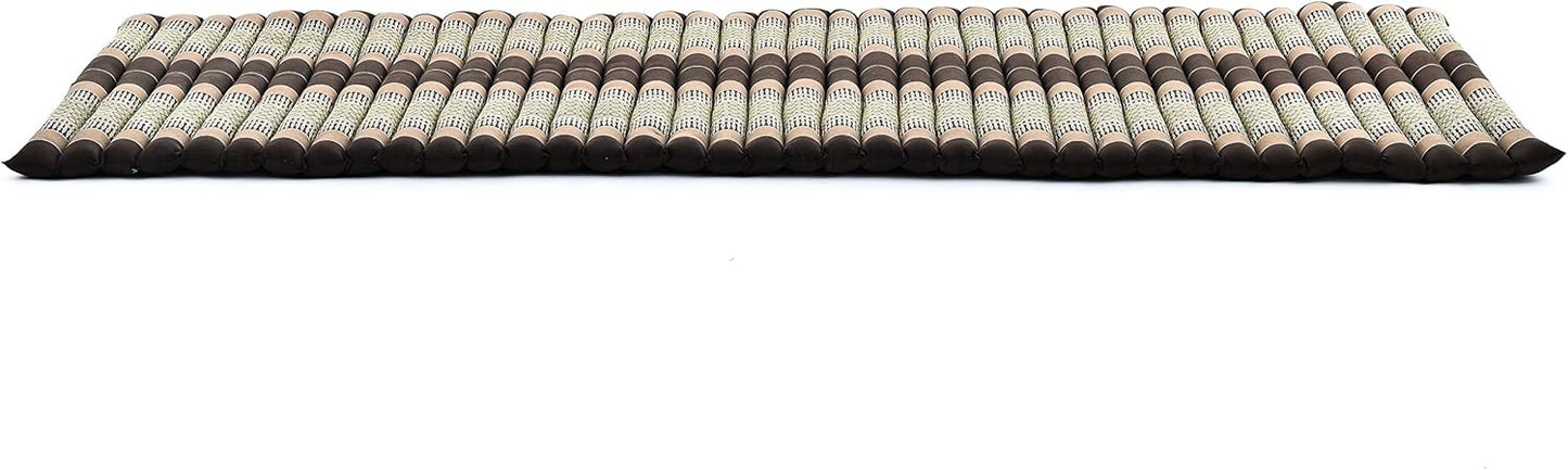 Leewadee - Kapok Roll Mat – Handcrafted Folding Sleep & Relaxation Mattress from Thailand, Ideal as Guest Bed, Camping Mat, Yoga Mat or Traditional Futon, 75 x 39 inches, Anthracite