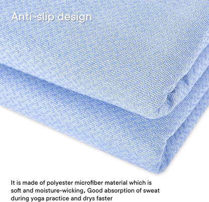 Hot Yoga Towel with Grip Dot, Non Slip Sweat Absorbent Microfiber Yoga Mat Towels for Hot Yoga, Pilates, Fitness and Workout 72inch x 24inch