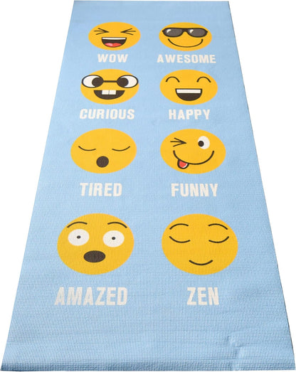 Bean Products Yoga Mat for Exercise - Non Slip Thick Comfortable Workout Floor Mat for Adults and Kids - Eco Friendly Foldable Yoga Mat for Yoga, Pilates, Gym and Stretching