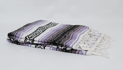 Open Road Goods Blue Mexican Blanket - Authentic Serape Falsa Blanket - Handmade