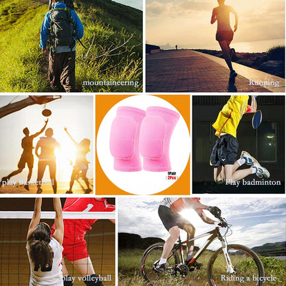 Anti slip sponge, soft and breathable men's, women's, girls', and children's black knee pads suitable for sports scenes such as volleyball, football, dance, yoga, wrestling, running, cycling, etc (Black, Large)