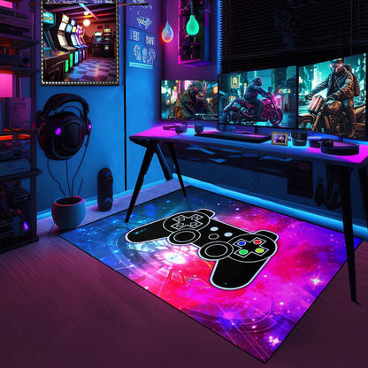 Game Controller Rugs for Bedroom Boys Living Room Gamer Gamepad Red Carpets Floor Mat Player Indoor Mats Gaming Art Design Home Decor Crystal Doormat Yoga Mats 3'x5'