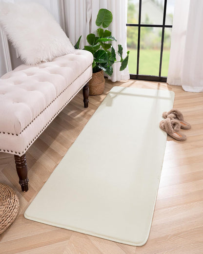 Andecor Shag Living Room Area Rug, 6x9 Cream White Washable Fuzzy Bedroom Rugs, Soft Fluffy Indoor Carpets for Dorm Boys Girls Kids Room Nursery Home Decorations