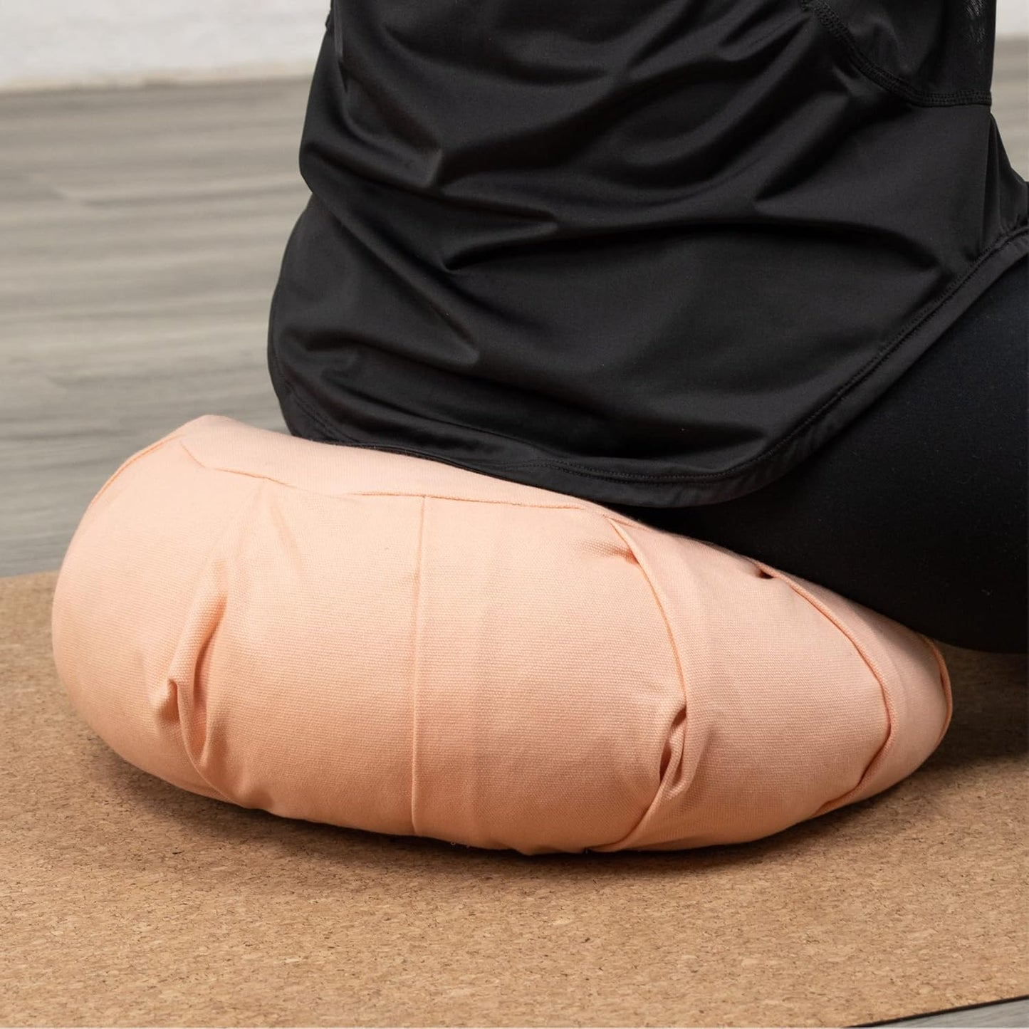 Myga Zafu Yoga Meditation Cushion with Washable Cover - Floor Cushion Pillow with Natural Buckwheat Filling - Soft Round Cotton Design for Meditating or Pranayama Exercises