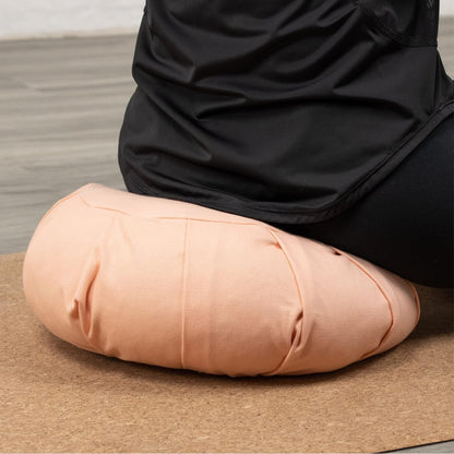 Myga Zafu Yoga Meditation Cushion with Washable Cover - Floor Cushion Pillow with Natural Buckwheat Filling - Soft Round Cotton Design for Meditating or Pranayama Exercises