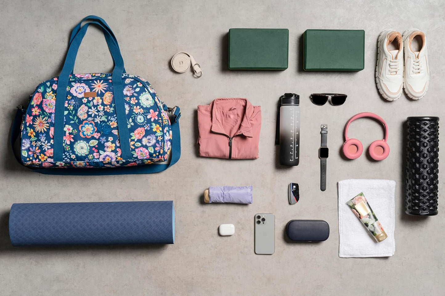 Maison d' Hermine Yoga Mat bag, Cylindrical bag for Woman&Men, yoga mat Bag &Adjustable shoulder straps Yoga Mat Carrier Bag with Drawstring Water Bottle Pocket and zipper pocket Easter Gifts