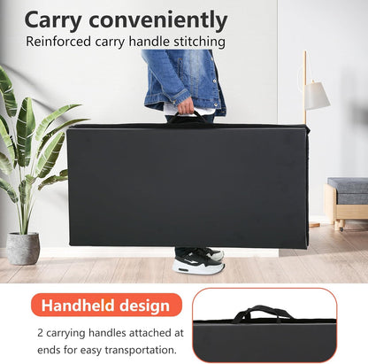 Gymnastics Tumbling Mat Portable Gymnastics Mat Foldable Tumbling Mat 2ft W 6ft L/4ft W 6ft L/4ft W 8ft L/4ft W 10ft Exercise Mat Yoga Mat with Carrying Handles for Yoga Gymnastics