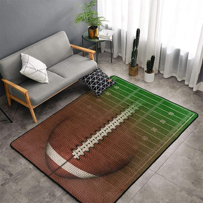 Sports Field Area Rug,5x7ft, Soccer Field Chalked Blackboard Football Stadium Board Painted Non-Slip Soft Carpet Floor Mat Indoor Living Room Bedroom Rugs Yoga Mat Home Decor