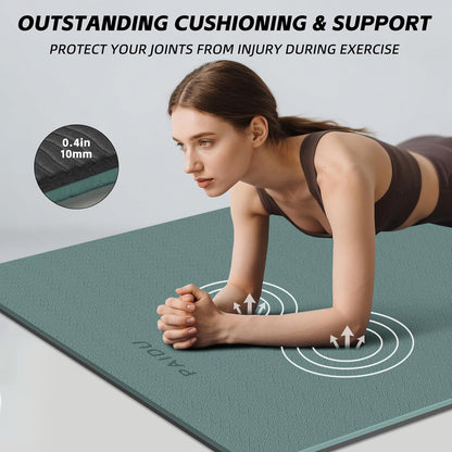 PAIDU Extra Long Wide Yoga Mat 76"x33"x2/5 Inch - Non Slip Thick Exercise Mat for Home Gym, Yoga, Pilates & Workouts
