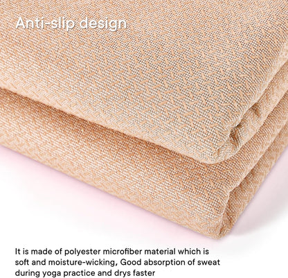Hot Yoga Towel with Grip Dot, Non Slip Sweat Absorbent Microfiber Yoga Mat Towels for Hot Yoga, Pilates, Fitness and Workout 72inch x 24inch