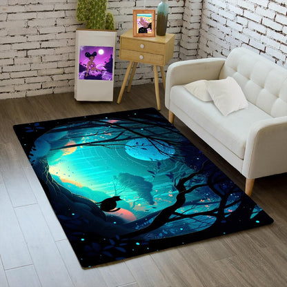 Black Girl Area Rug for Bedroom African American Rugs for Room Princess Carpet Kids Rugs for Bedroom African Girls Carpet for Living Room Teen Girls Yoga Mats, Pink, 4'×5'