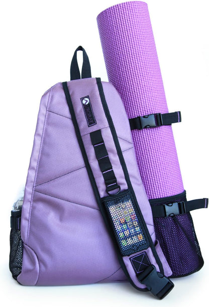 AURORAE Yoga Mat/Gym/Picklleball Cross-body Travel Sling Back Pack. Mat sold separately.