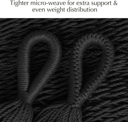 PNAEUT Handwoven Mayan Hammocks, Double Rope Hammock for Outdoor Outside & Indoor, Thick Soft 600 lbs Capacity Heavy-Duty, Includes Tree Straps, Carabiners & Carrying Bag (Nature, X-Large)