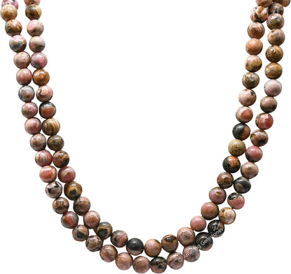 Amazing Gemstone 108 Beads Handmade Mala (Knotted, Rudraksha) - Colors B