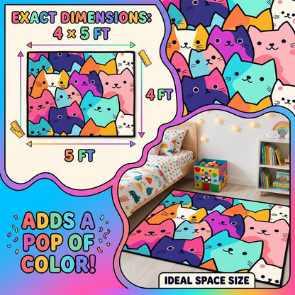 Black Girl Area Rug for Bedroom African American Rugs for Room Princess Carpet Kids Rugs for Bedroom African Girls Carpet for Living Room Teen Girls Yoga Mats, Pink, 4'×5'
