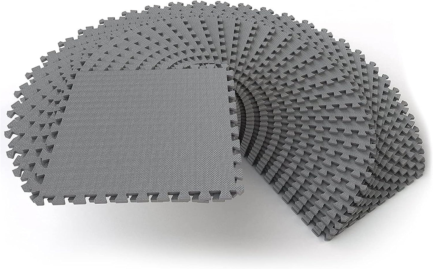 BalanceFrom Puzzle Exercise Mat 1" Thick, EVA Interlocking Foam Floor Tiles for Home Gym, Mat for Home Workout Equipment, Floor Padding for Kids, Black, 24 in x 24 in x 1 in, 24 Sq Ft - 6 Tiles