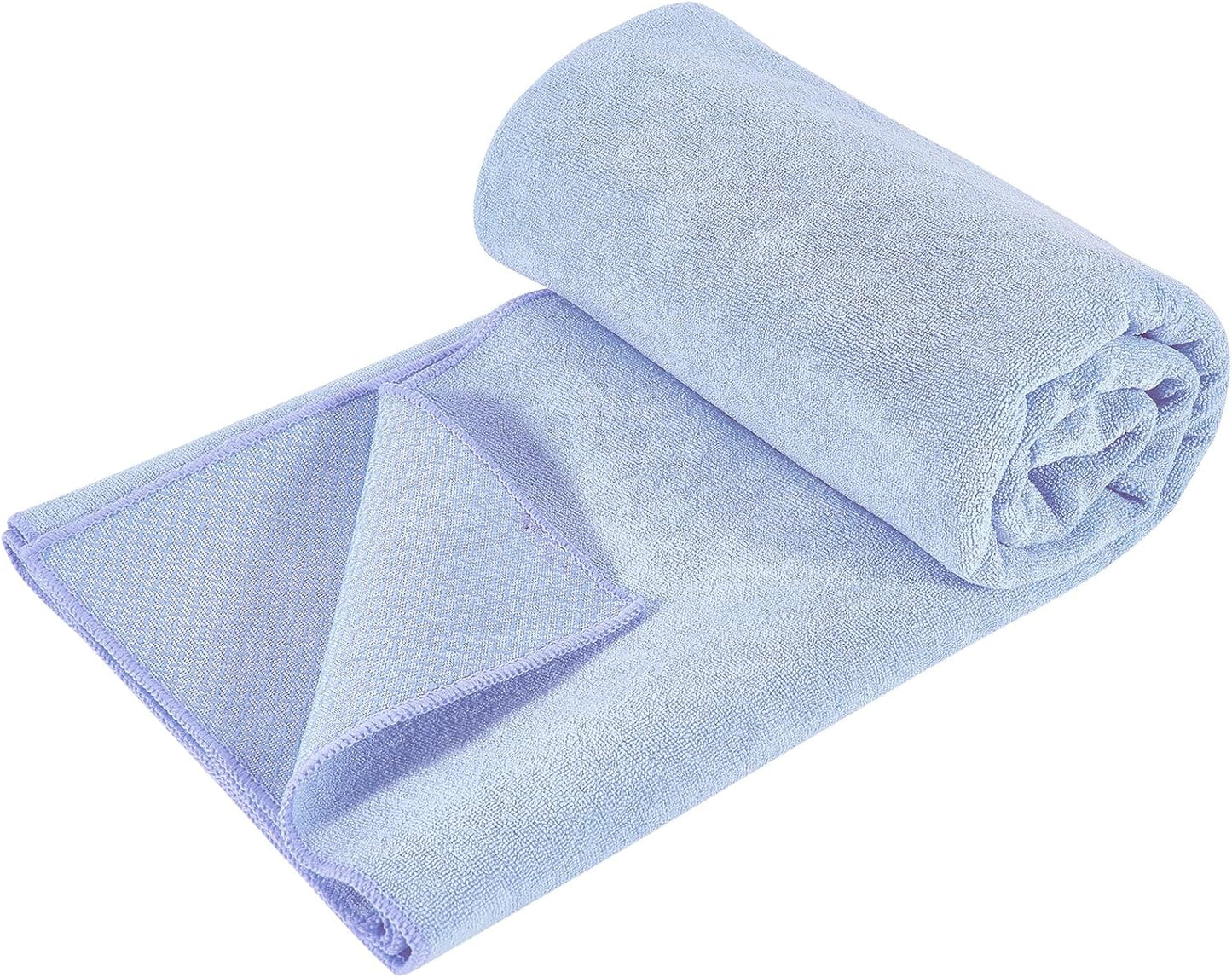 Hot Yoga Towel with Grip Dot, Non Slip Sweat Absorbent Microfiber Yoga Mat Towels for Hot Yoga, Pilates, Fitness and Workout 72inch x 24inch