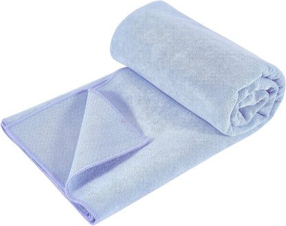 Hot Yoga Towel with Grip Dot, Non Slip Sweat Absorbent Microfiber Yoga Mat Towels for Hot Yoga, Pilates, Fitness and Workout 72inch x 24inch