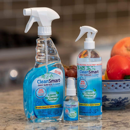 CleanSmart Daily Surface Cleaner and Pet-Safe Disinfectant, Kills 99.9% of Viruses, Bacteria, 23 ounce Bottle (Pack of 2)