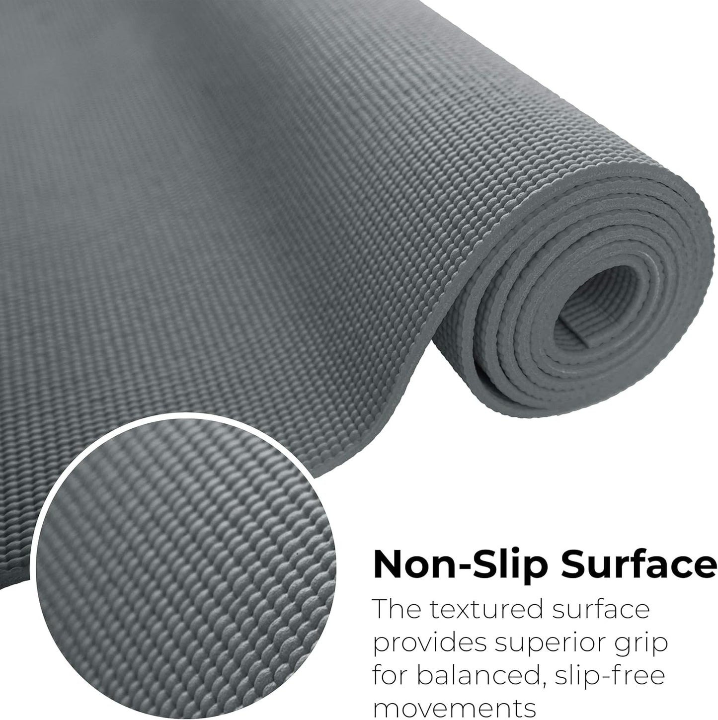 10-Pack Yoga Mat, 68" x 24" Non Slip Exercise Mat, 4mm Thick Gym Mat for Fitness and Stretching, Bulk Non Toxic Yoga Mats for Schools and Studios