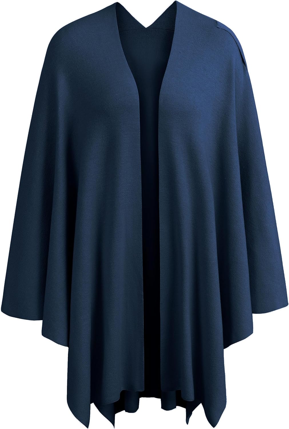 PULI Womens Large Cross Front Poncho Sweater Wrap Topper Knitted Elegant Shawls Cape for Fall Winter