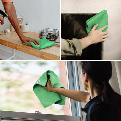 MR.SIGA Microfiber Cleaning Cloth, Pack of 6, Size: 13.8" x 15.7"
