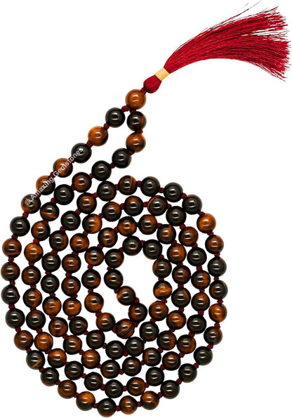 Amazing Gemstone 108 Beads Handmade Mala (Knotted, Rudraksha) - Colors A