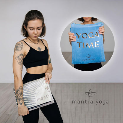 Mantra Yoga Travel PRO 1.5mm with Knee Pad - Foldable Fitness & Exercise Mat with Bag | Lightweight, Compact & Eco-Friendly | Non-Slip & Washable | For All Types of Yoga | 72" L x 24" W | 2.6 lbs