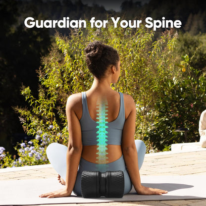 FitBeast Back Roller - Deep Tissue Massage Wheel, Yoga Wheel & Back Stretcher for Pain Relief (9'', Blue)