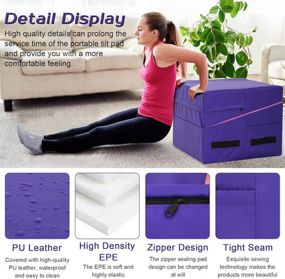 PayLessHere Gymnastics Tumbling Mats Incline Tumbling Mat Folding Gymnastic Tumbling Mat 48"x24"/34"x24" lnch Indoor/Outdoor Exercise Mat Home Gym Yoga Mat with Handle