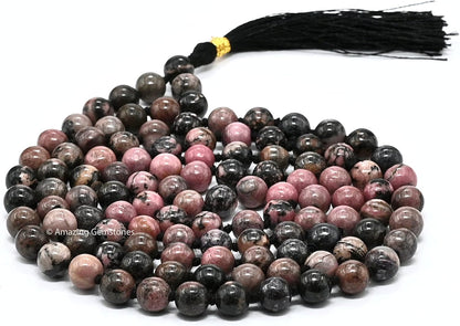Amazing Gemstone 108 Beads Handmade Mala (Knotted, Rudraksha) - Colors A