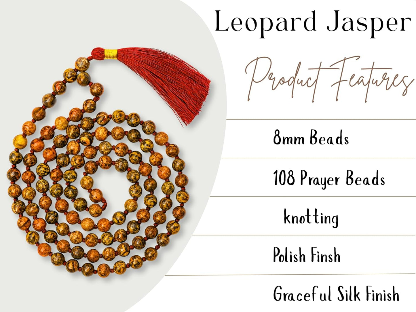 Amazing Gemstone 108 Beads Handmade Mala (Knotted, Rudraksha) - Colors A