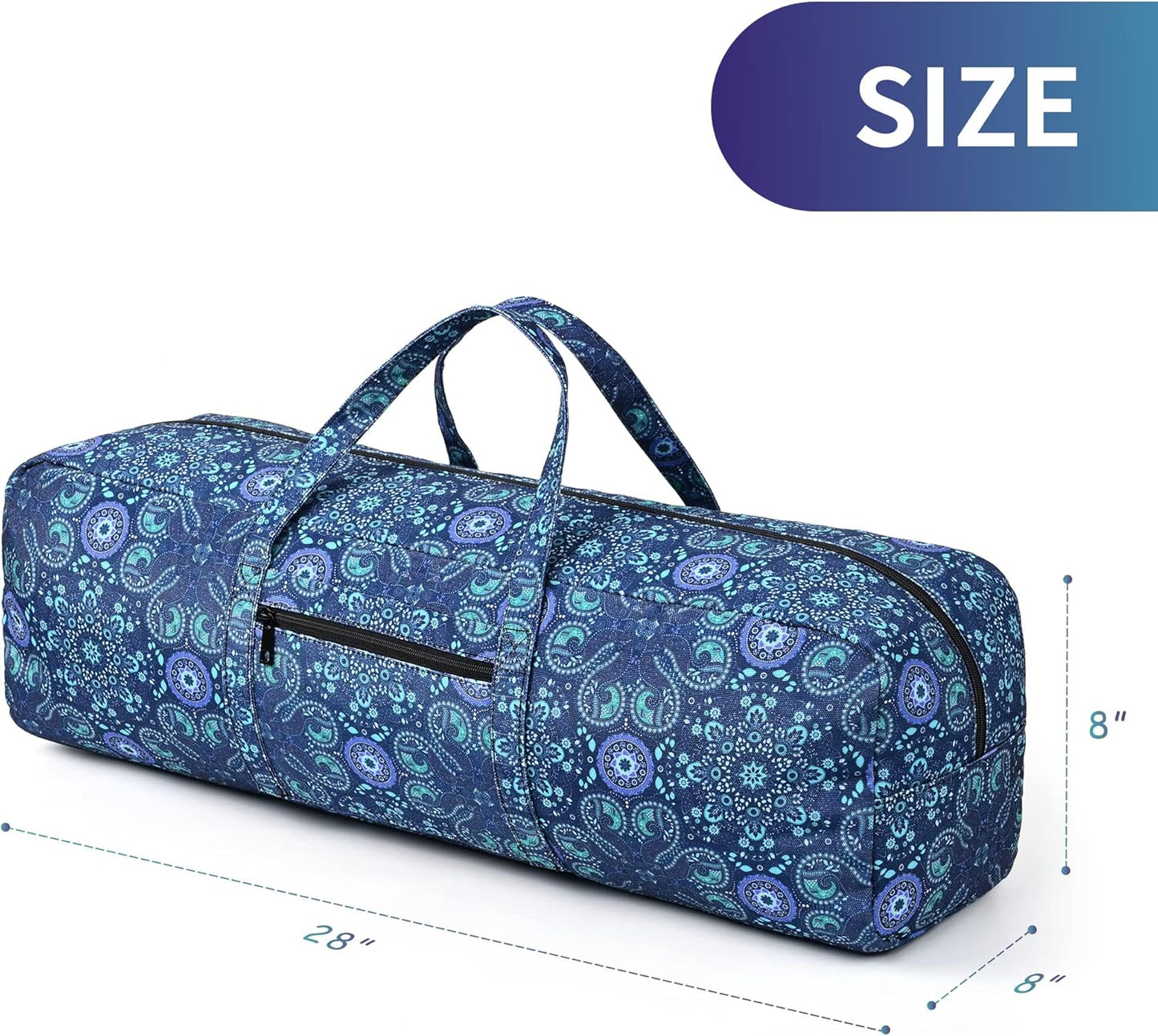 Boulder Bee | Yoga Mat Bag | Large Yoga Mat Carrier with Wet Pocket | Yoga Gifts | Gym Tote Bag for Women