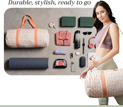Maison d' Hermine Yoga Mat bag, Cylindrical bag for Woman&Men, yoga mat Bag &Adjustable shoulder straps Yoga Mat Carrier Bag with Drawstring Water Bottle Pocket and zipper pocket Easter Gifts