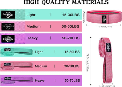 DICYWUDI Pilates Essentials Kit for Home Women, Pilates Equipment for Workouts, 6 Fabric Resistance Bands, 12 Inch Magic Circle Yoga Ring, Mini Exercise Ball, Great Exercise Equipment