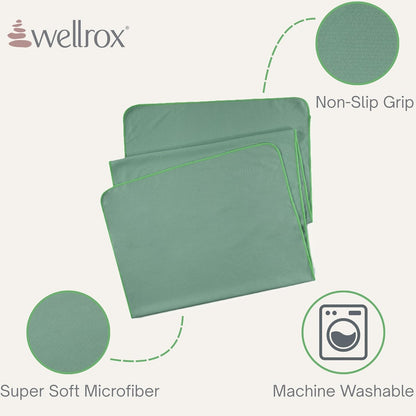 Wellrox Microfiber Yoga Mat Towel with Grip – Ultra Absorbent, Super Soft, and Quick Dry Hot Yoga Towel Non Slip for Pilates, Bikram, and Fitness Workouts (74” x 26”, Pink)
