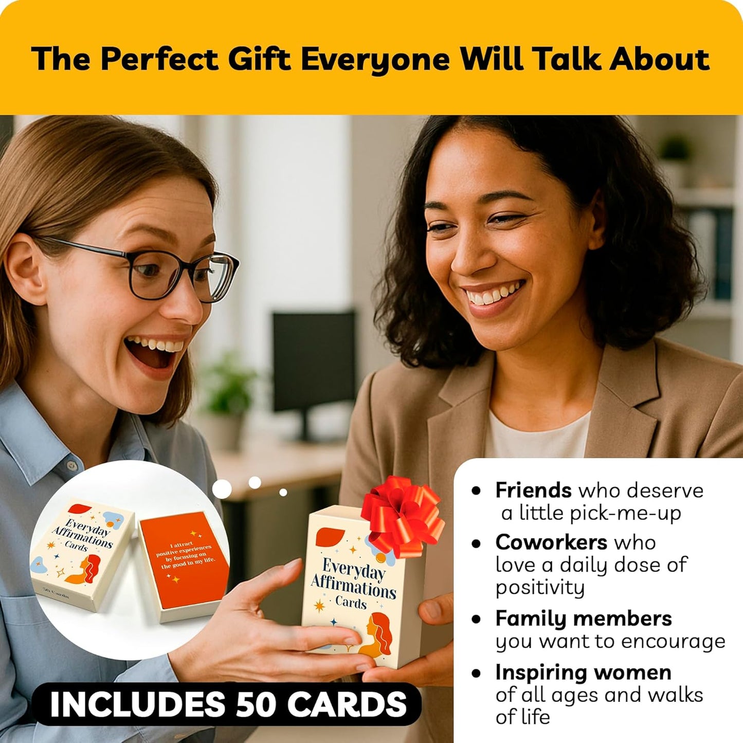 Affirmation Cards for Women – 52 Everyday Inspirational Cards | Positive Self Care & Motivational Gifts for Women, Bestie Gifts, Uplifting Empowerment Deck // Paper Plan