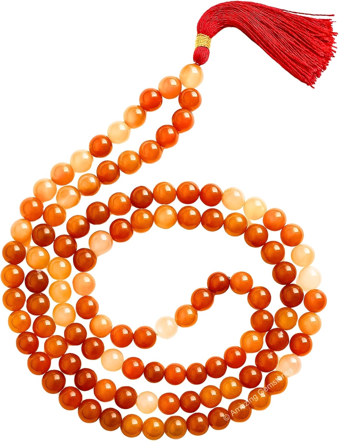 Amazing Gemstone 108 Beads Handmade Mala (Knotted, Rudraksha) - Colors A