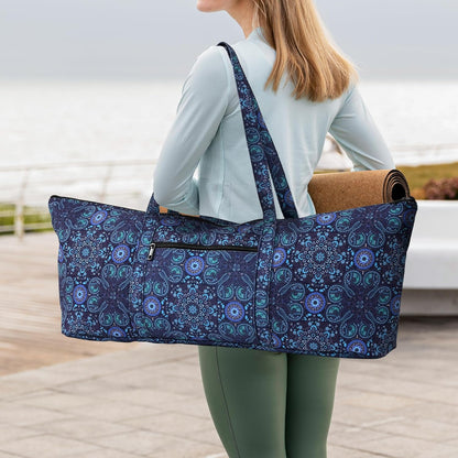 Boulder Bee | Yoga Mat Bag | Large Yoga Mat Carrier with Wet Pocket | Yoga Gifts | Gym Tote Bag for Women