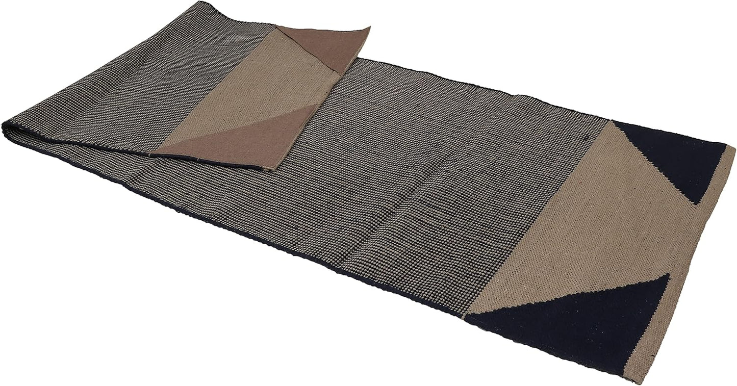 KD Yoga Rug Mat Convert Plastic Yoga Mat to Eco Friendly 100% Cotton Gripping with Corner Pocket
