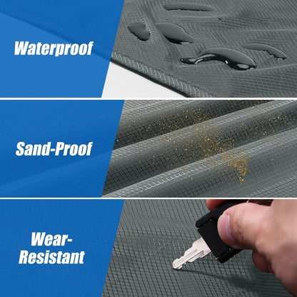Odoland Beach Blanket Picnic Blanket, 43.3" x 27.5" SandProof Waterproof Outdoor Pocket Blanket with Portable Bag, Foldable Lightweight Sand Free Beach Mat for 1 People Hiking, Camping, Travel, Pink