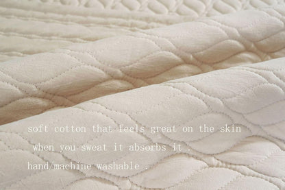 Thick Cotton Yoga Mat 100% Organic Natural Yoga Rug Fitness Rug with Bag for Exercise, Workout Washable 78.8 inches X 27.5 Inches