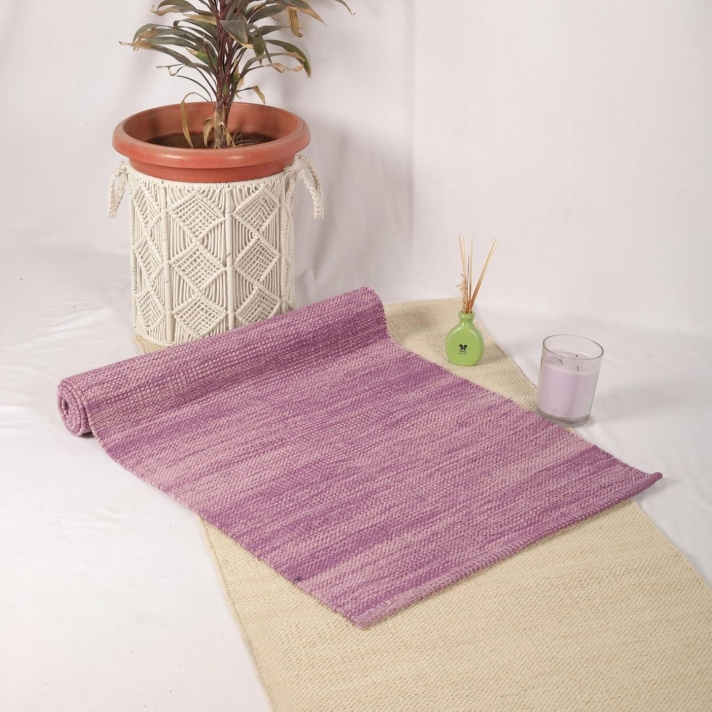 Trade Star Organic Cotton Yoga Mat Handloomed Meditation Rug Inches Perfect Size Mat Travel Mat for Indoor/Outdoor Use 72"L x 24"W Highly Absorbent Reversible Yoga Rug Tie Dye Yoga Mat for Exercise