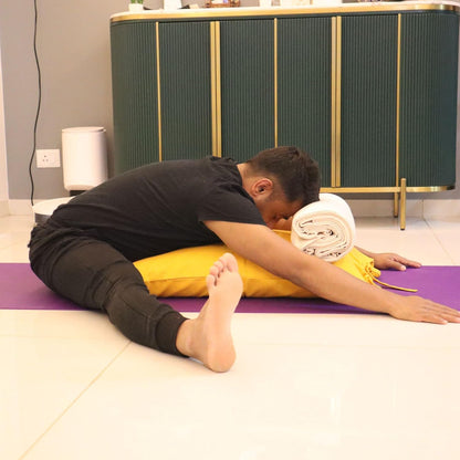 Yoga Pillow, Cotton Pillow for Meditation Practices, Versatile Meditation Bolster, Comfortable Floor & Kneeling Pillow, Iyengar Yoga Pillow - Comfort for Every Practice