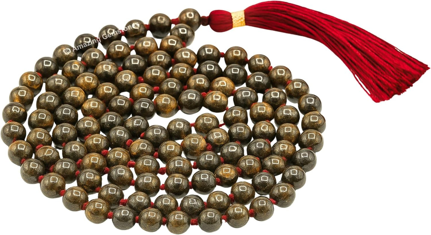 Amazing Gemstone 108 Beads Handmade Mala (Knotted, Rudraksha) - Colors B