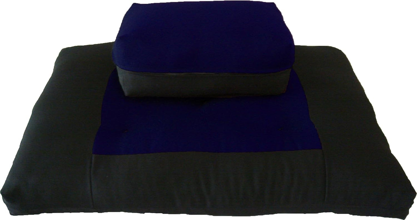 D&D Futon Furniture Zabuton Zafu Set, Yoga, Meditation Seat Cushions, Kneeling, Sitting, Supporting Exercise Pratice Zabuton & Zafu Cushions. (Burgundy)