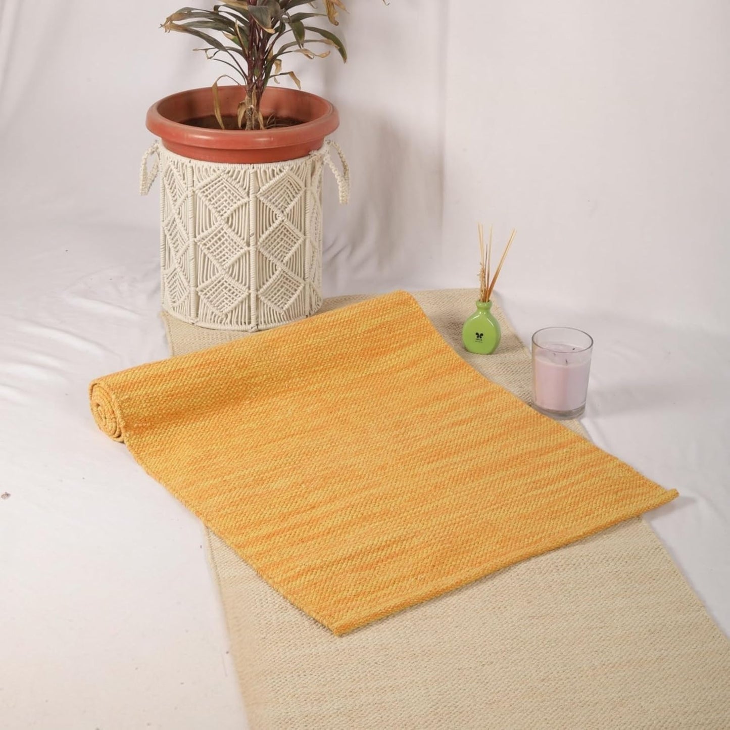Trade Star Organic Cotton Yoga Mat Handloomed Meditation Rug Inches Perfect Size Mat Travel Mat for Indoor/Outdoor Use 72"L x 24"W Highly Absorbent Reversible Yoga Rug Tie Dye Yoga Mat for Exercise