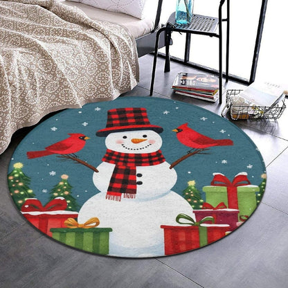 Soft Round Yoga Carpet, Office Chair Decor Round Mat for Carpet and Hardwood Floors Purple Butterfly